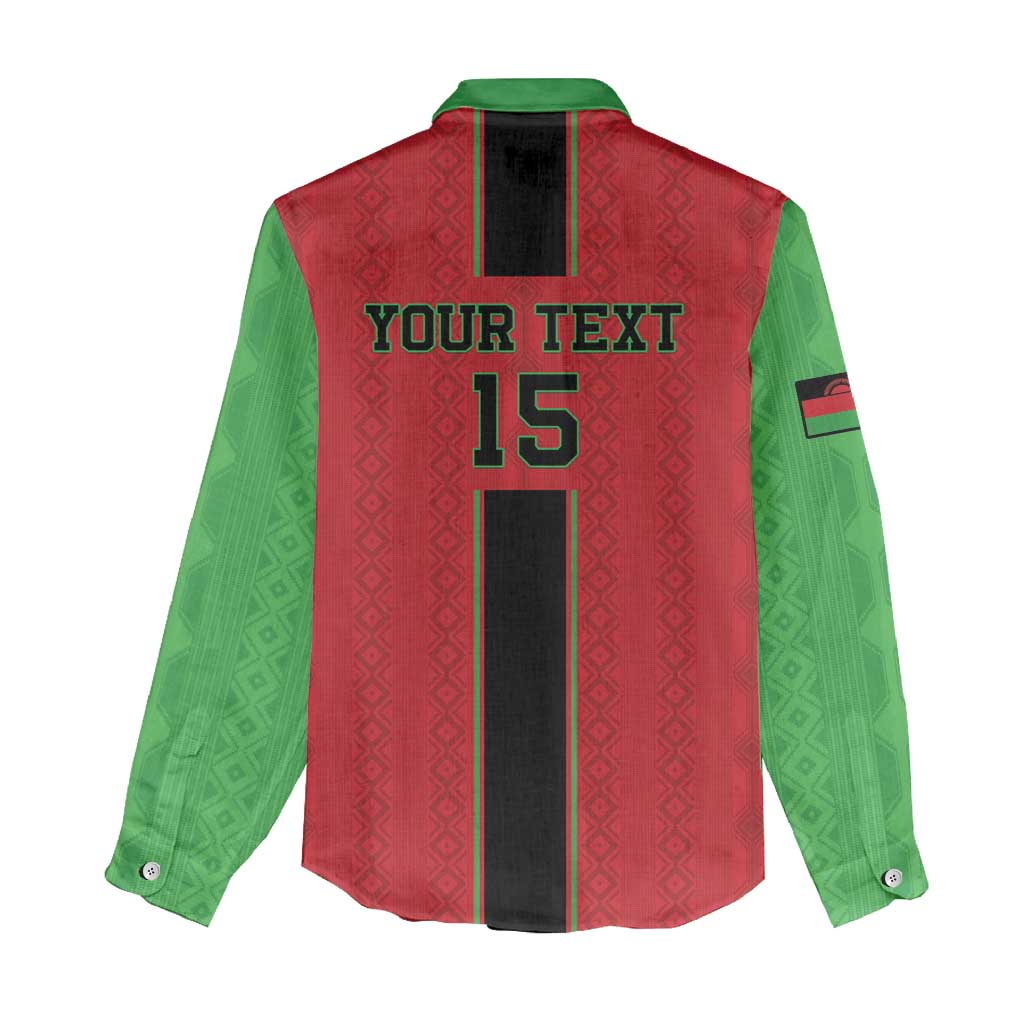 Custom Afro Malawi Football Women Casual Shirt Go Champions - African Pattern LT15