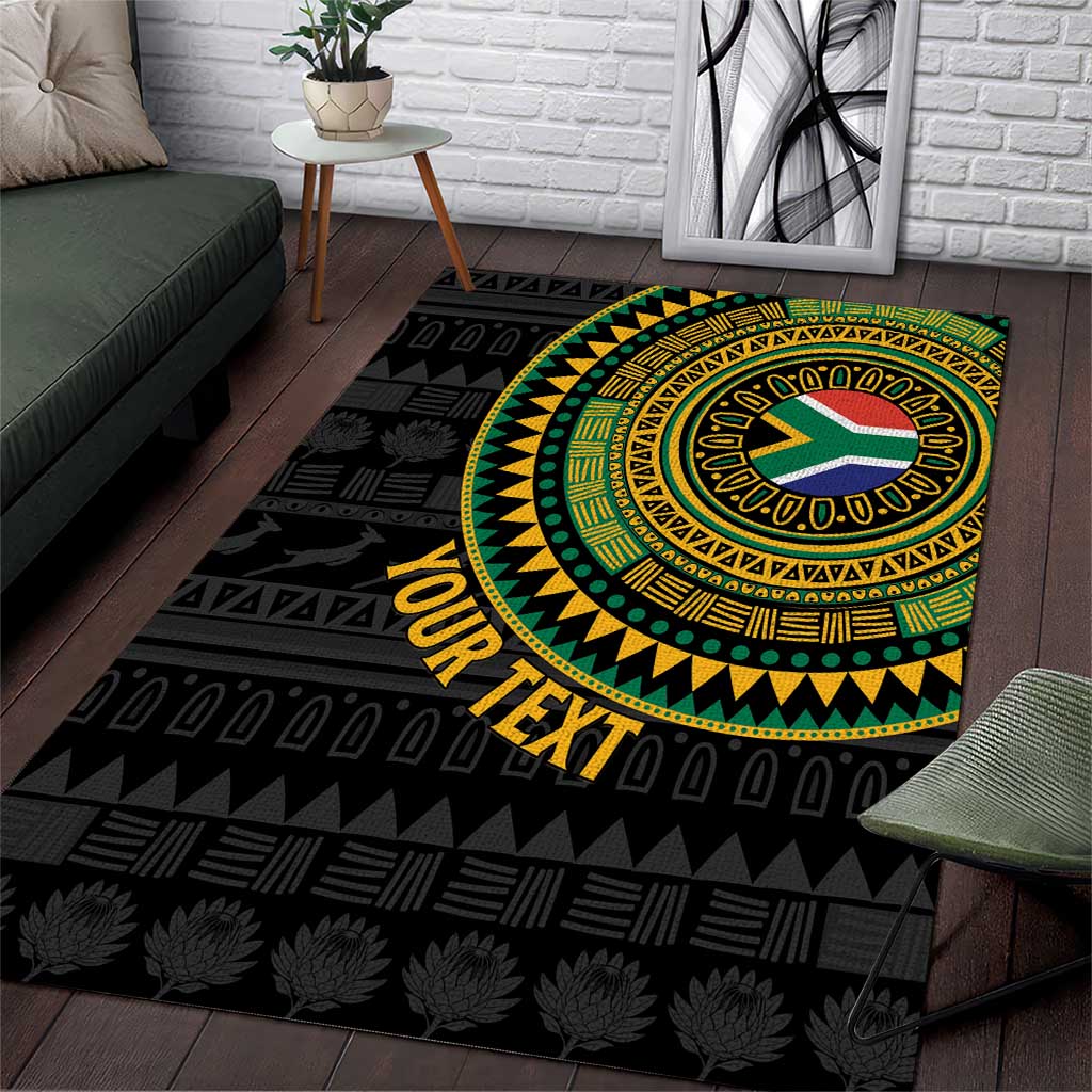 Personalised South Africa African Tribal Pattern Area Rug Chest Arm Tattoo