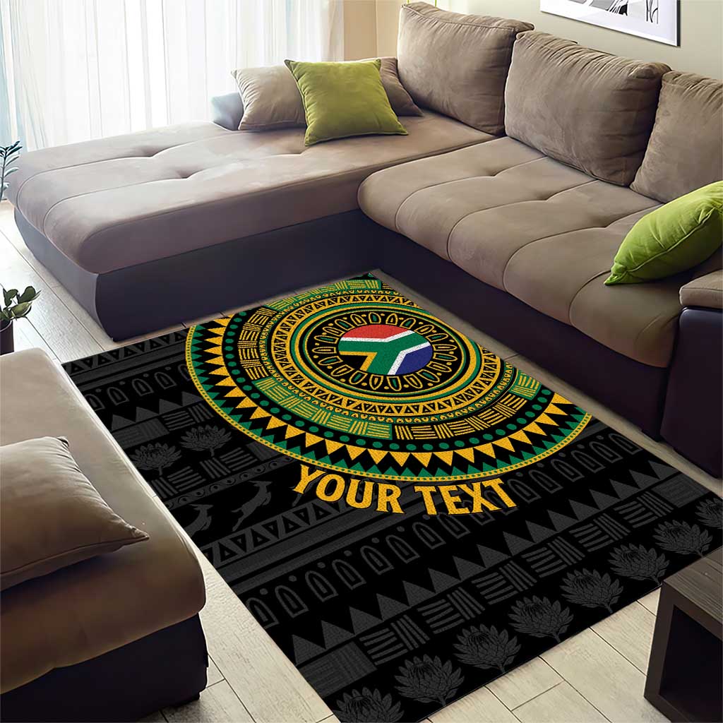 Personalised South Africa African Tribal Pattern Area Rug Chest Arm Tattoo