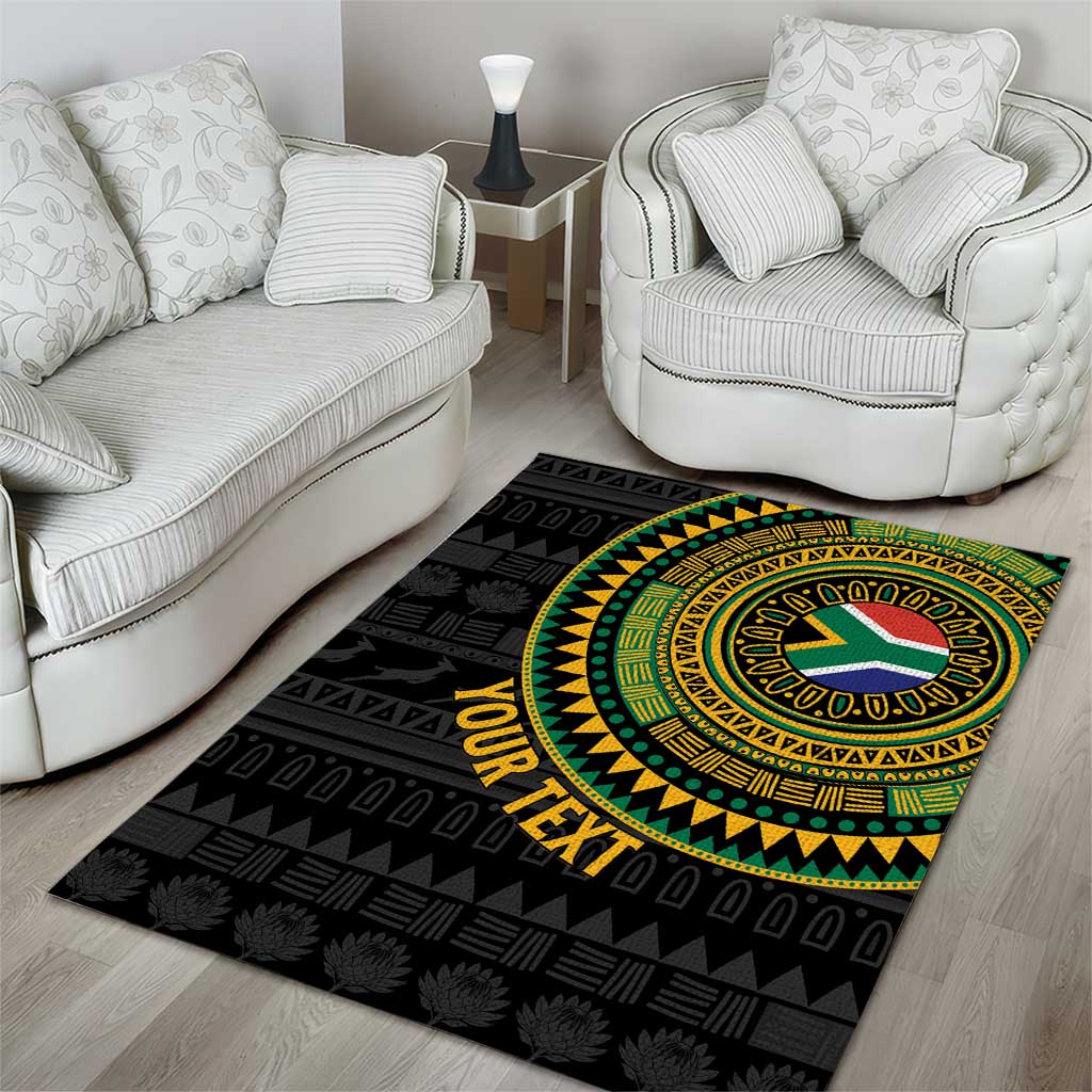 Personalised South Africa African Tribal Pattern Area Rug Chest Arm Tattoo
