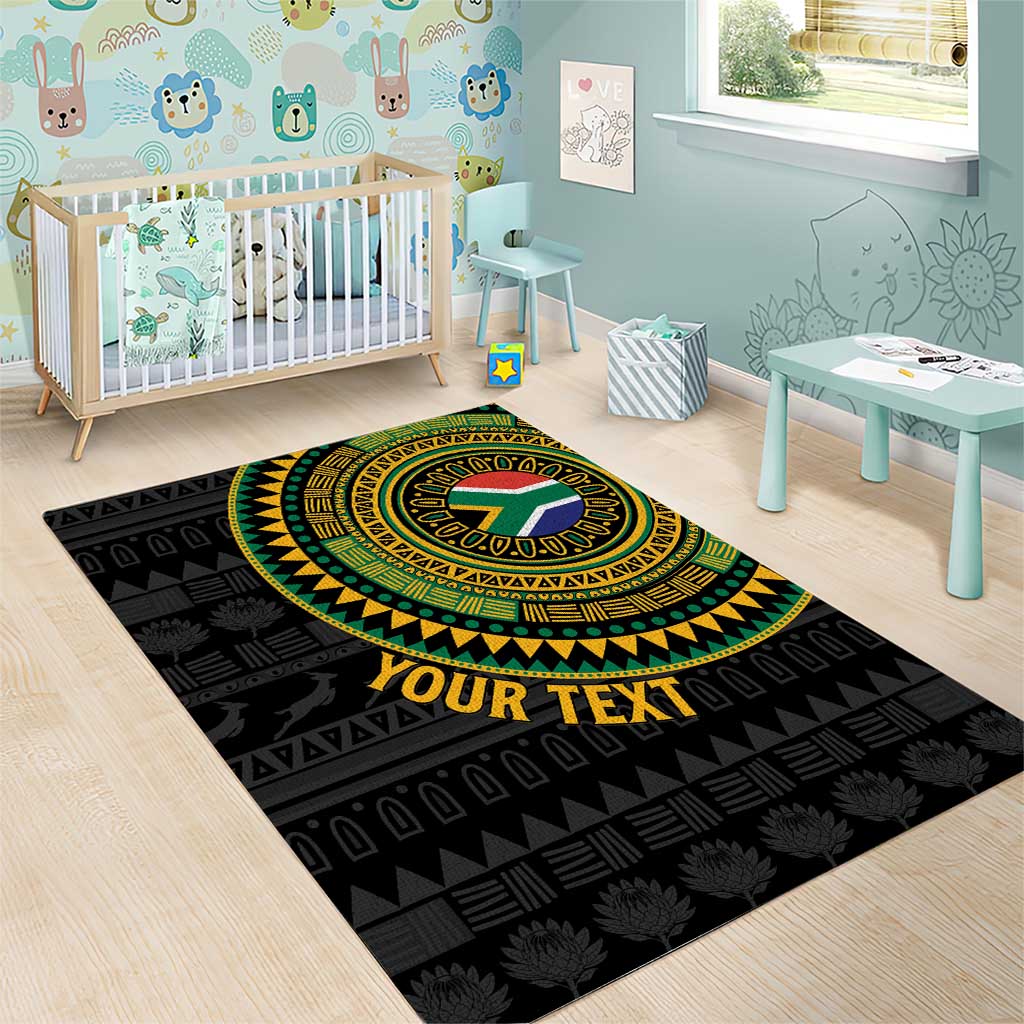 Personalised South Africa African Tribal Pattern Area Rug Chest Arm Tattoo