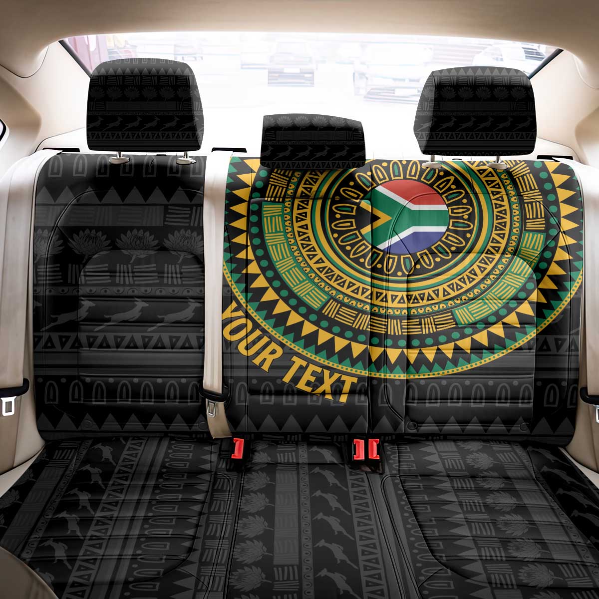 Personalised South Africa African Tribal Pattern Back Car Seat Cover Chest Arm Tattoo