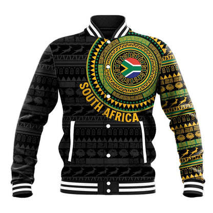 Personalised South Africa African Tribal Pattern Baseball Jacket Chest Arm Tattoo