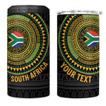 Personalised South Africa African Tribal Pattern 4 in 1 Can Cooler Tumbler Chest Arm Tattoo