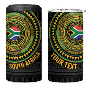 Personalised South Africa African Tribal Pattern 4 in 1 Can Cooler Tumbler Chest Arm Tattoo