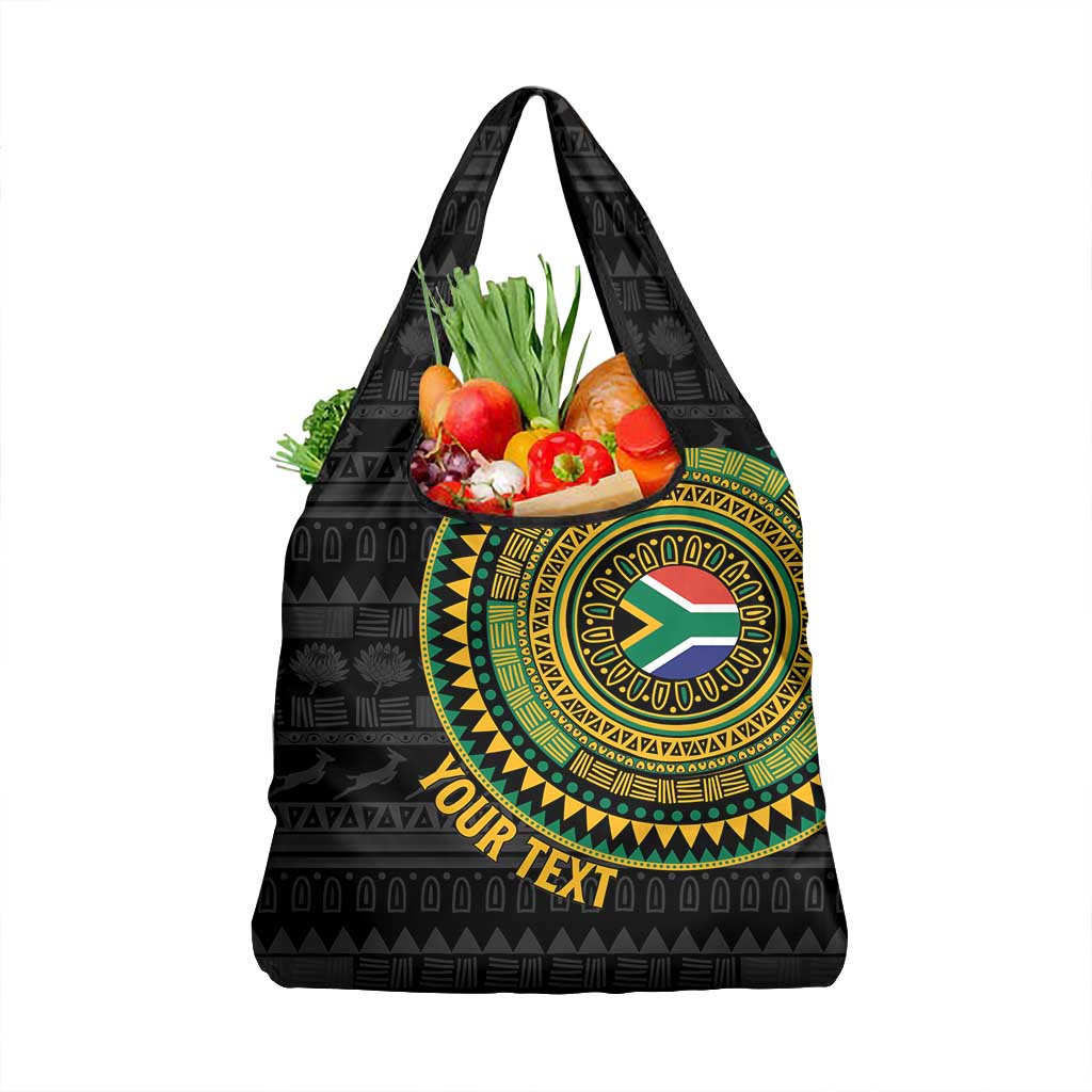 Personalised South Africa African Tribal Pattern Grocery Bag Chest Arm Tattoo