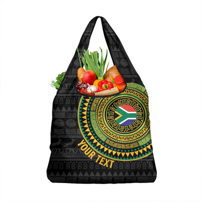 Personalised South Africa African Tribal Pattern Grocery Bag Chest Arm Tattoo