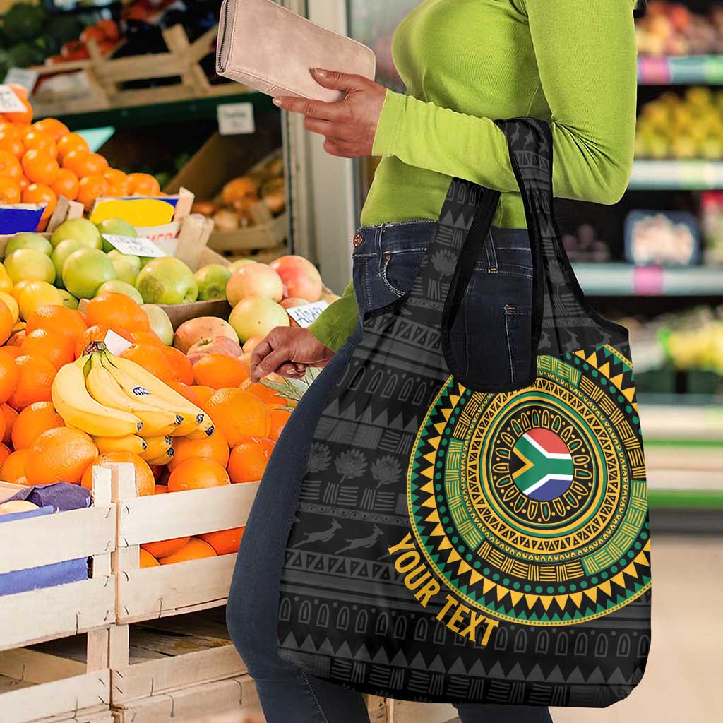 Personalised South Africa African Tribal Pattern Grocery Bag Chest Arm Tattoo
