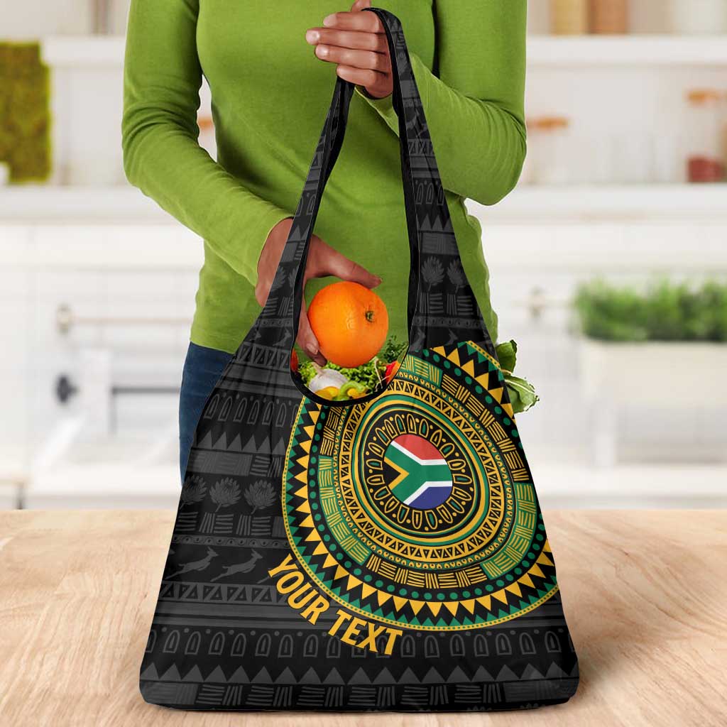 Personalised South Africa African Tribal Pattern Grocery Bag Chest Arm Tattoo