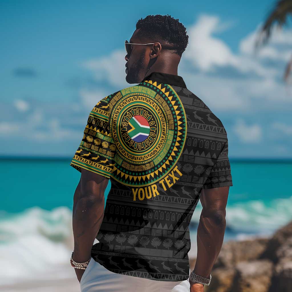 Personalised South Africa African Tribal Pattern Hawaiian Shirt Chest Arm Tattoo
