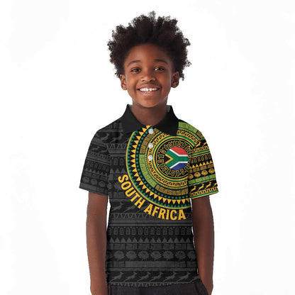 Personalised South Africa African Tribal Pattern Kid Polo Shirt Chest Arm Tattoo