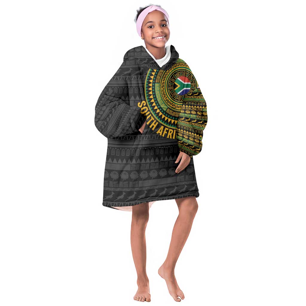 Personalised South Africa African Tribal Pattern Kid Wearable Blanket Hoodie Chest Arm Tattoo