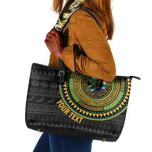 Personalised South Africa African Tribal Pattern Leather Tote Bag Chest Arm Tattoo