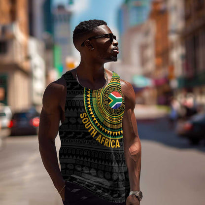 Personalised South Africa African Tribal Pattern Men Tank Top Chest Arm Tattoo
