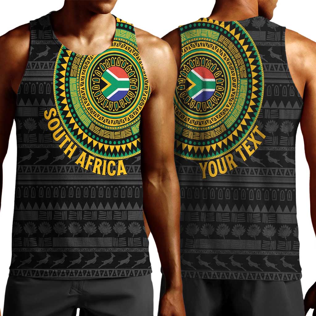 Personalised South Africa African Tribal Pattern Men Tank Top Chest Arm Tattoo
