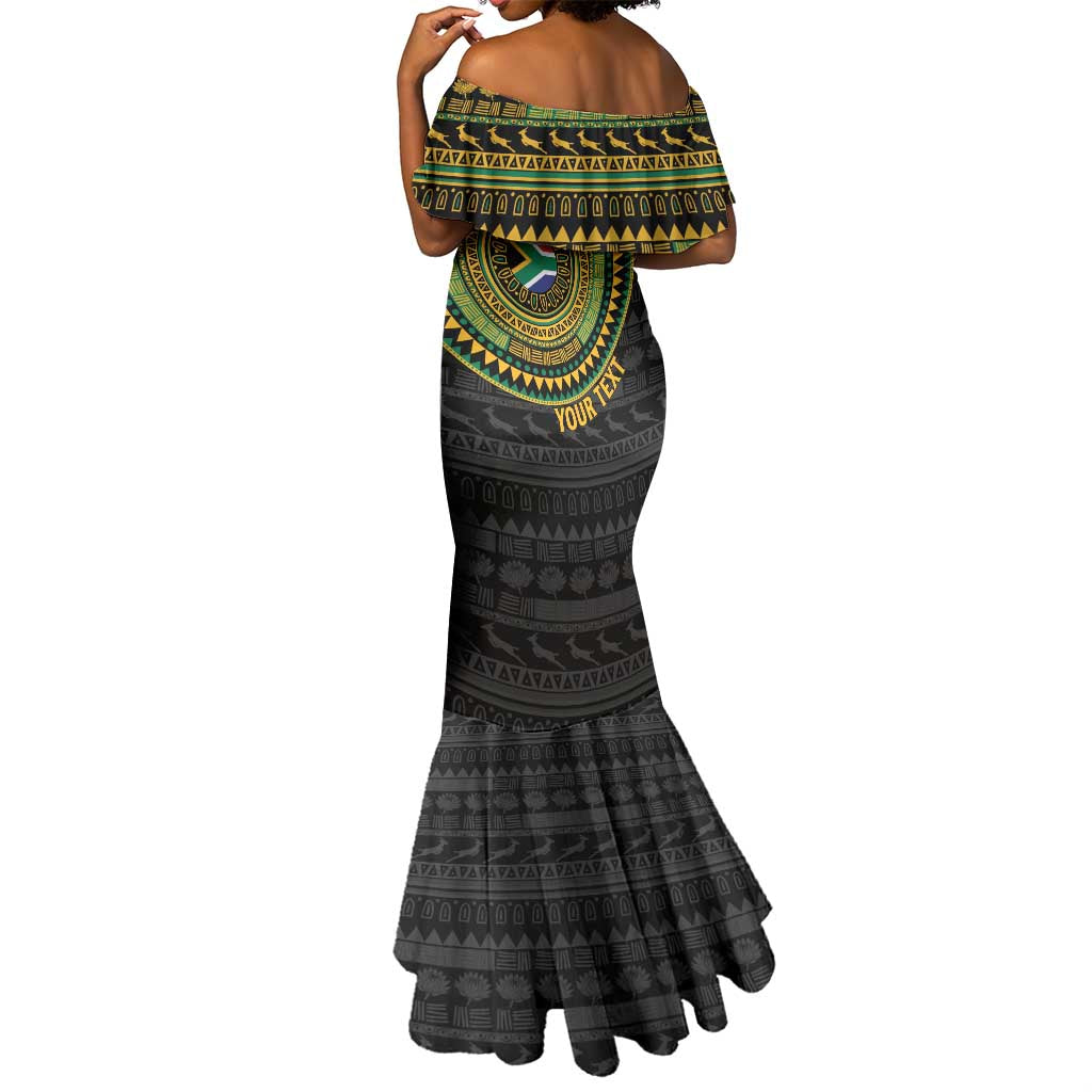 Personalised South Africa African Tribal Pattern Mermaid Dress Chest Arm Tattoo
