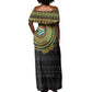 Personalised South Africa African Tribal Pattern Off Shoulder Maxi Dress Chest Arm Tattoo