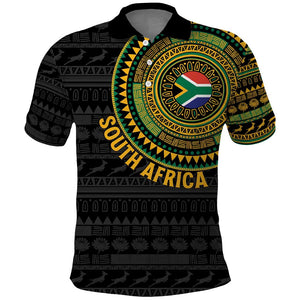 Personalised South Africa African Tribal Pattern Polo Shirt Chest Arm Tattoo
