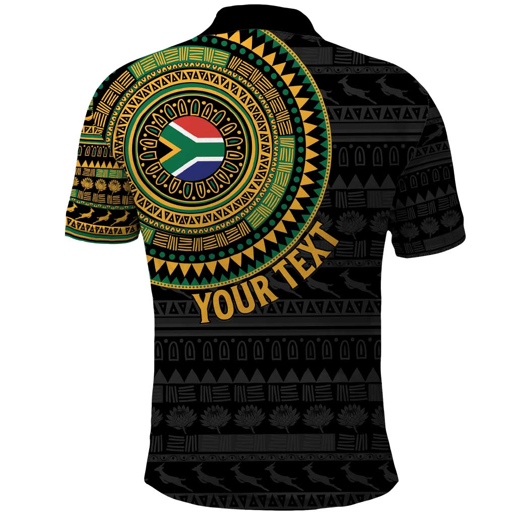 Personalised South Africa African Tribal Pattern Polo Shirt Chest Arm Tattoo