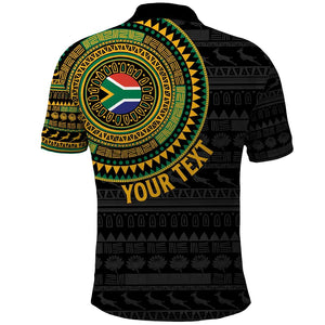 Personalised South Africa African Tribal Pattern Polo Shirt Chest Arm Tattoo