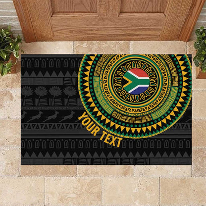 Personalised South Africa African Tribal Pattern Rubber Doormat Chest Arm Tattoo