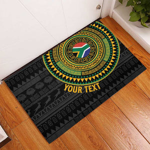 Personalised South Africa African Tribal Pattern Rubber Doormat Chest Arm Tattoo