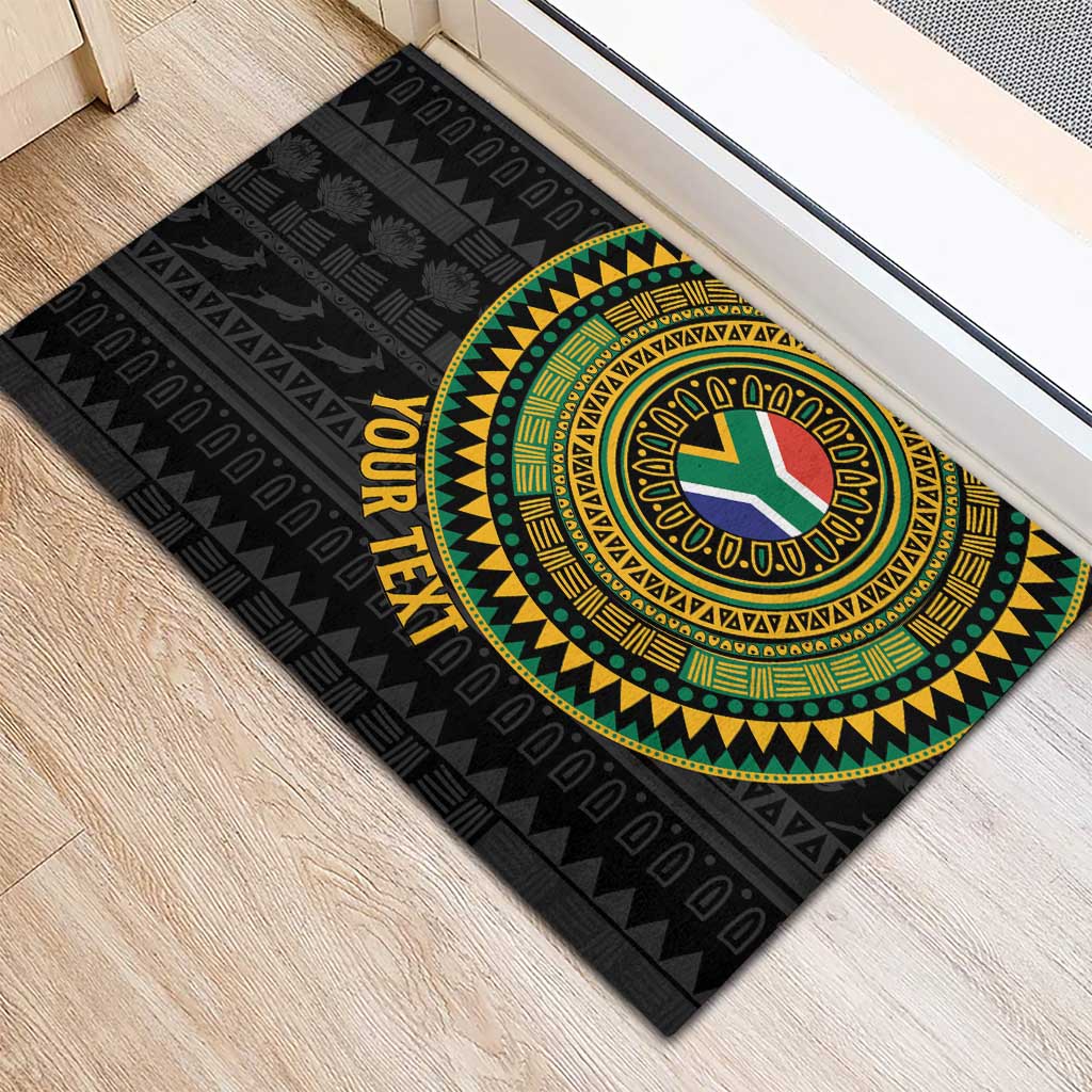 Personalised South Africa African Tribal Pattern Rubber Doormat Chest Arm Tattoo