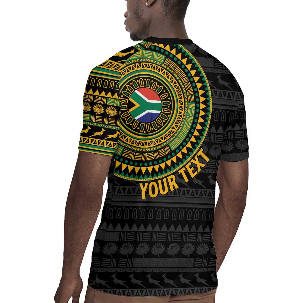 Personalised South Africa African Tribal Pattern Rugby Jersey Chest Arm Tattoo