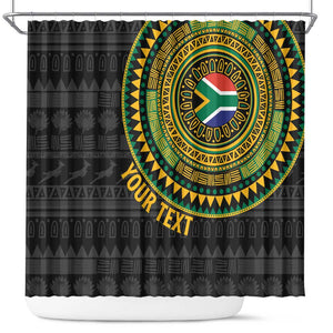 Personalised South Africa African Tribal Pattern Shower Curtain Chest Arm Tattoo