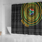 Personalised South Africa African Tribal Pattern Shower Curtain Chest Arm Tattoo