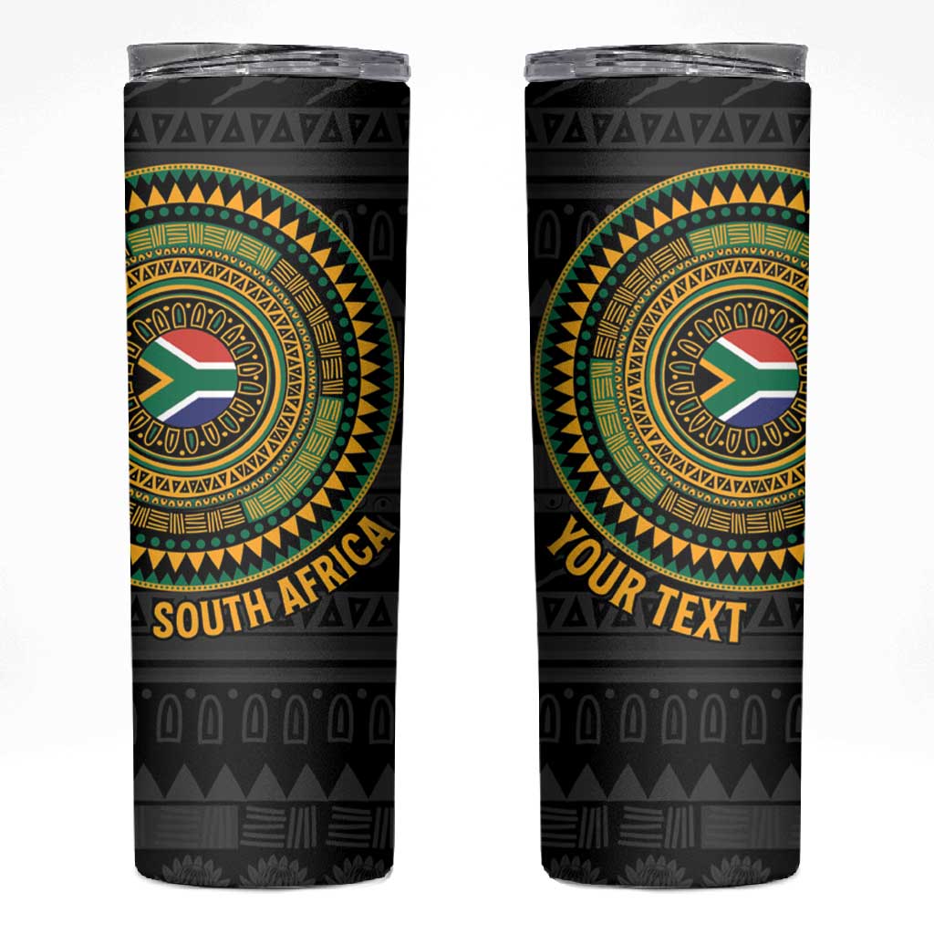 Personalised South Africa African Tribal Pattern Skinny Tumbler Chest Arm Tattoo