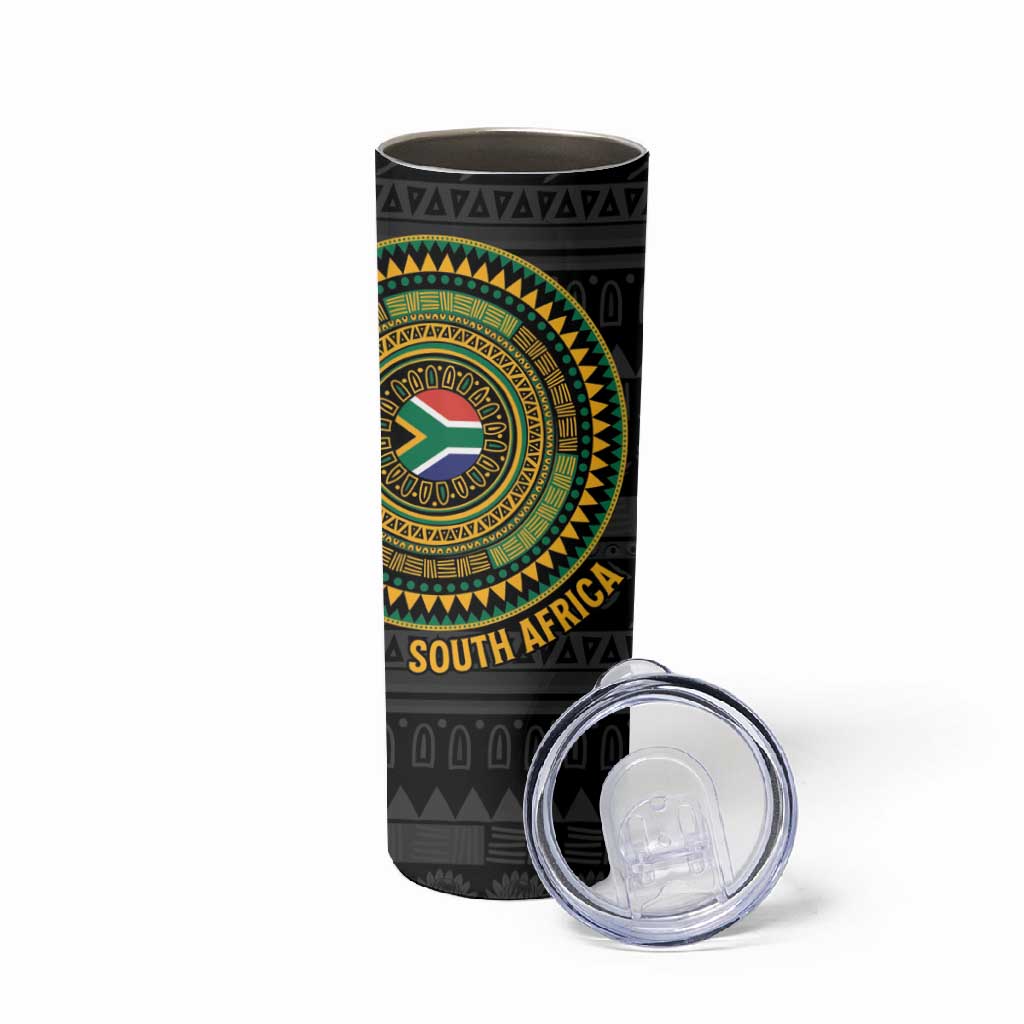 Personalised South Africa African Tribal Pattern Skinny Tumbler Chest Arm Tattoo