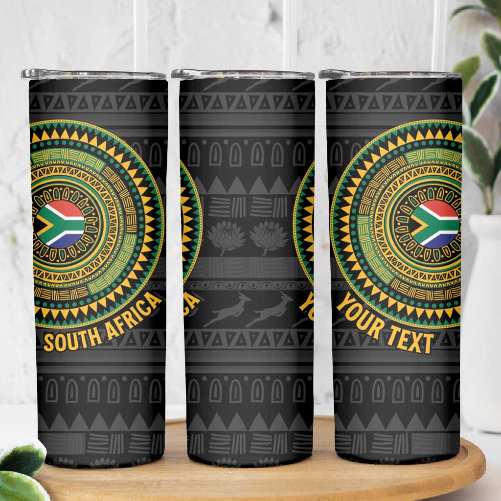 Personalised South Africa African Tribal Pattern Skinny Tumbler Chest Arm Tattoo