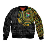 Personalised South Africa African Tribal Pattern Sleeve Zip Bomber Jacket Chest Arm Tattoo