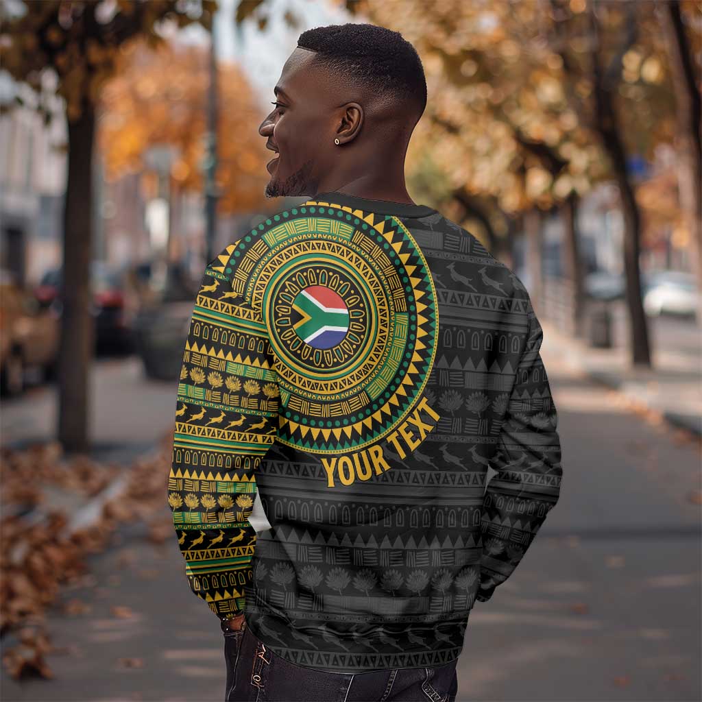 Personalised South Africa African Tribal Pattern Sweatshirt Chest Arm Tattoo