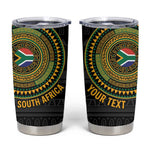 Personalised South Africa African Tribal Pattern Tumbler Cup Chest Arm Tattoo