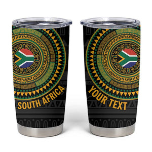Personalised South Africa African Tribal Pattern Tumbler Cup Chest Arm Tattoo
