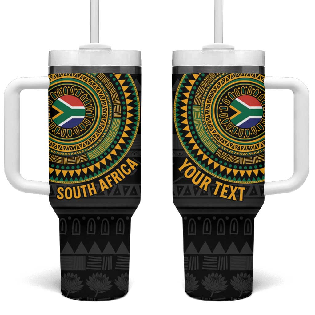 Personalised South Africa African Tribal Pattern Tumbler With Handle Chest Arm Tattoo