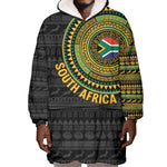 Personalised South Africa African Tribal Pattern Wearable Blanket Hoodie Chest Arm Tattoo