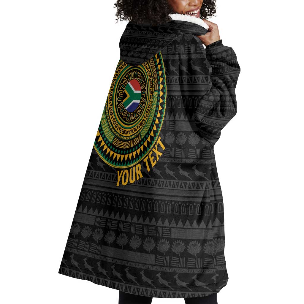 Personalised South Africa African Tribal Pattern Wearable Blanket Hoodie Chest Arm Tattoo