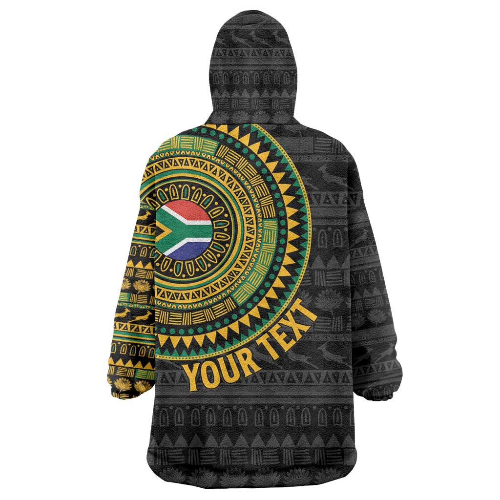 Personalised South Africa African Tribal Pattern Wearable Blanket Hoodie Chest Arm Tattoo