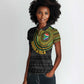 Personalised South Africa African Tribal Pattern Women Polo Shirt Chest Arm Tattoo