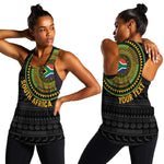 Personalised South Africa African Tribal Pattern Women Racerback Tank Chest Arm Tattoo