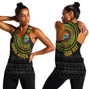 Personalised South Africa African Tribal Pattern Women Racerback Tank Chest Arm Tattoo
