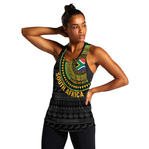 Personalised South Africa African Tribal Pattern Women Racerback Tank Chest Arm Tattoo