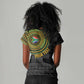 Personalised South Africa African Tribal Pattern Women V-Neck T-Shirt Chest Arm Tattoo