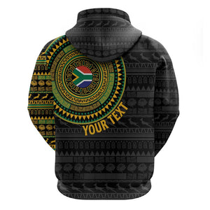 Personalised South Africa African Tribal Pattern Zip Hoodie Chest Arm Tattoo