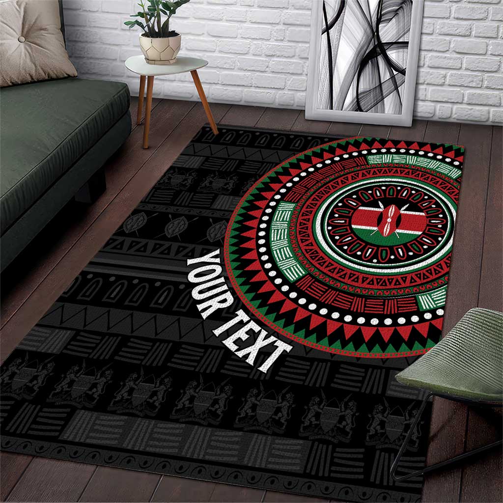 Personalised Kenya African Tribal Pattern Area Rug Chest Arm Tattoo