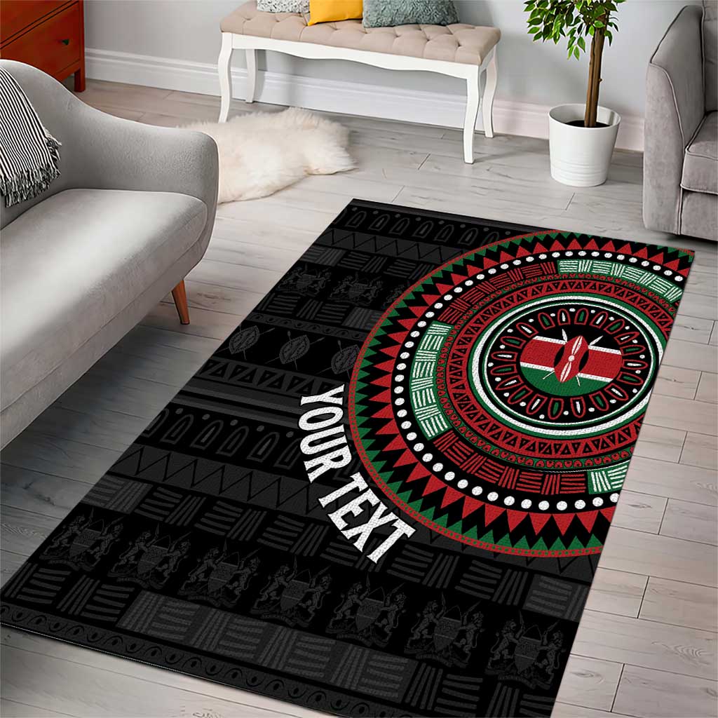 Personalised Kenya African Tribal Pattern Area Rug Chest Arm Tattoo