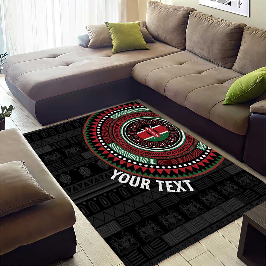 Personalised Kenya African Tribal Pattern Area Rug Chest Arm Tattoo